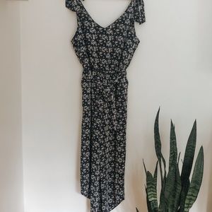 NWT Navy and Floral Wide Leg Jumpsuit